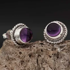 Amethyst Ohrstecker Damen Ohrringe aus edlem 925 Silber