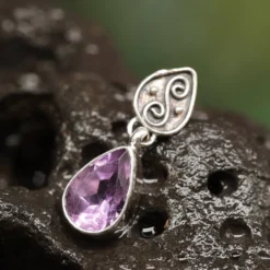 Amethyst Steinschmuck Anhänger 925 Silber