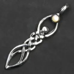 Angerone Schmuck Kettenanhänger 925 Silber Perlmutt