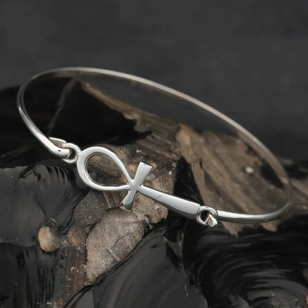 Ankh Armreif Armspange Damen Armschmuck 925 Silber