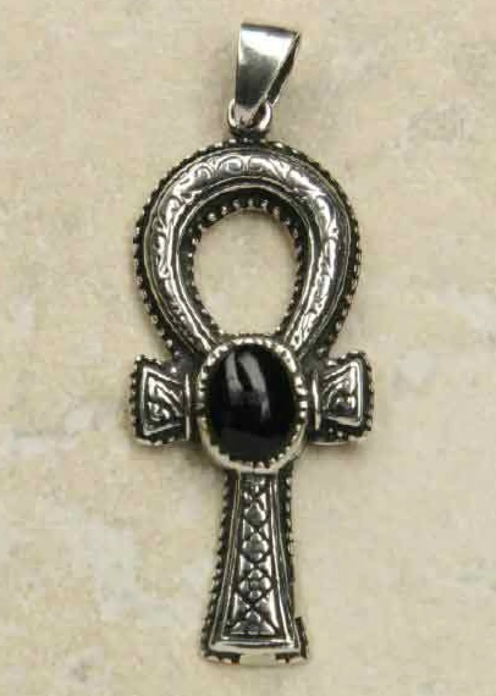 Ankh Onyx Schmuck Kettenanhänger Silber 925