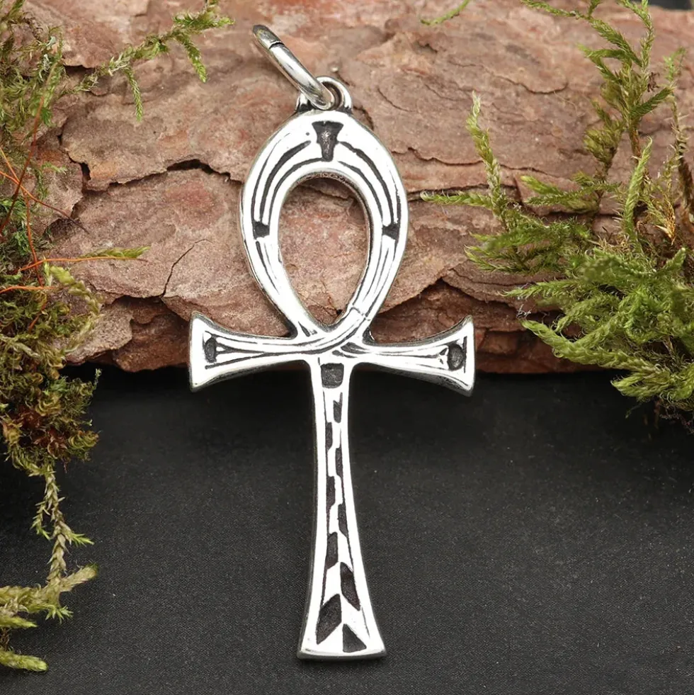 Ankh Schmuck Anhänger 925 Silber schlichter Kettenanhänger