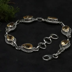 Armband Damen Silber mit Citrin facettiert Schmuck Armschmuck