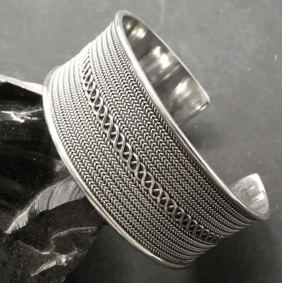 Armreif feines Knotenmuster 925 Silber Armschmuck