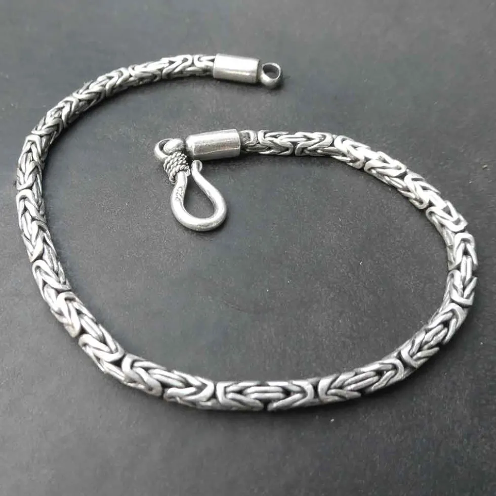 Armschmuck Königskette 2,5mm schlichter Verschluss 925 Silber