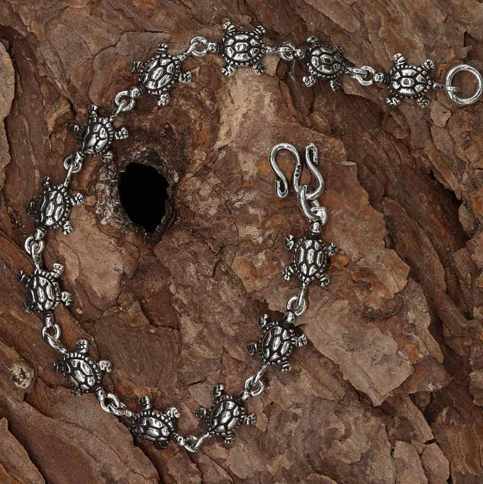 Armschmuck Schildkröten 925er Silber 19cm lang