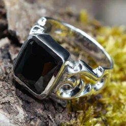 Ausgefallener Herren Ring Siegelring mit Zirkonia kunstvoll verziert 925er Silber