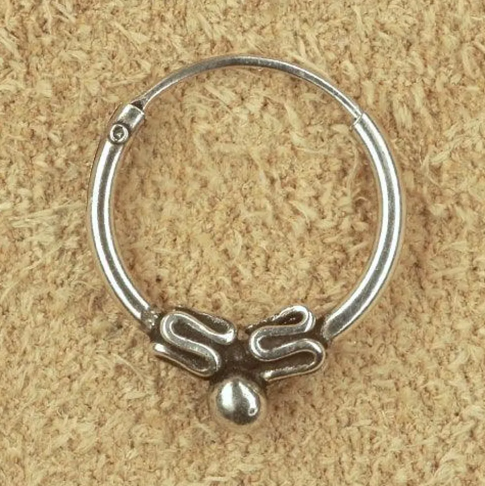 Bali Creole Ø 12mm 1,5mm Silber Ohrschmuck 925 Silber