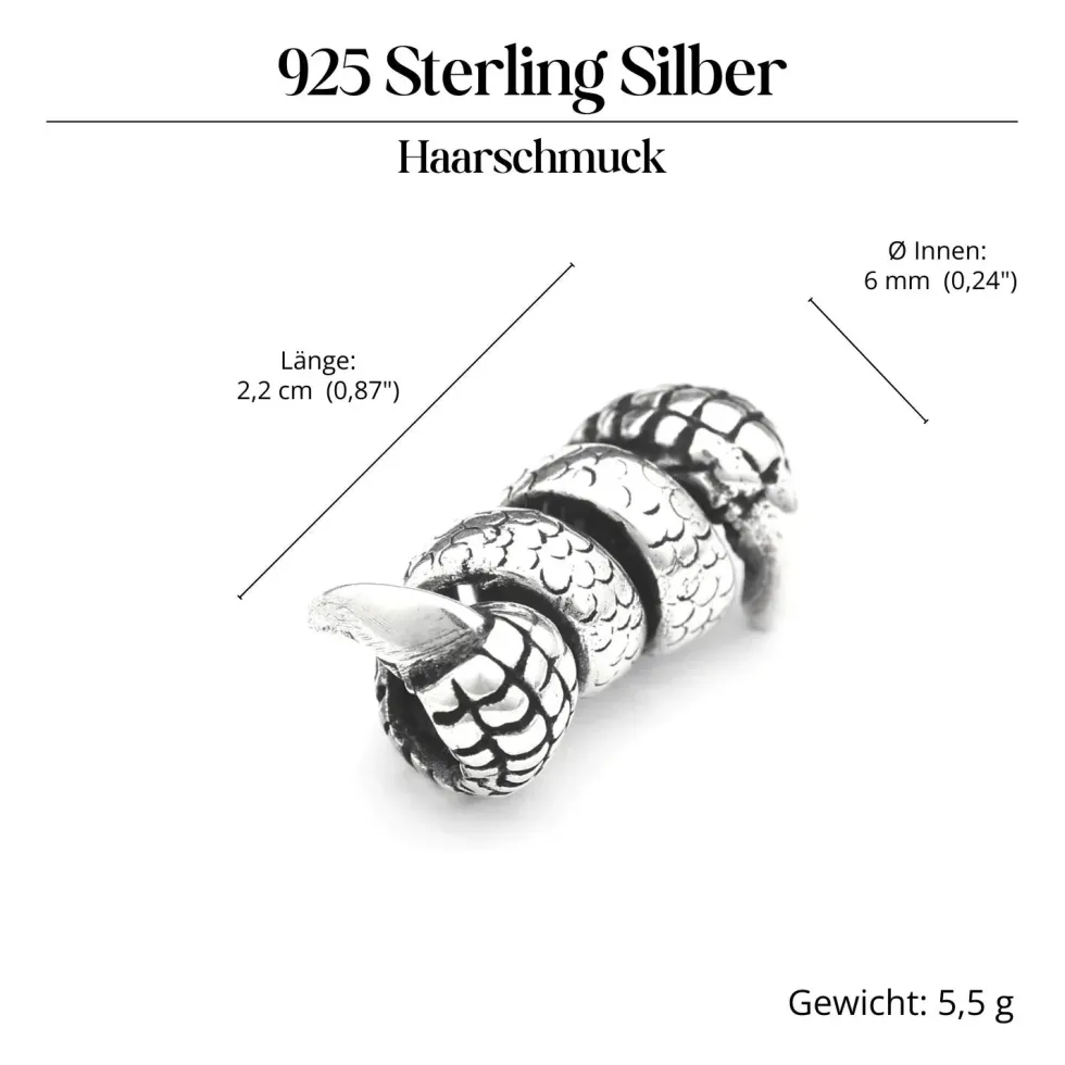 Bartperle 925 Silber Klaue Bartschmuck