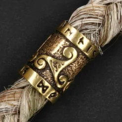 Bartperle Triskelion Bartschmuck Bronze Wikingerschmuck