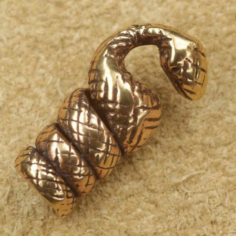 Bartschmuck Schlange Bronze Wikingerschmuck