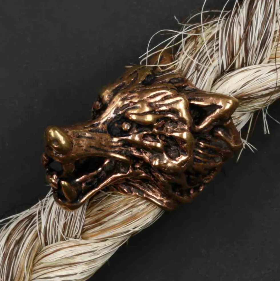 Bartschmuck Wolf Bronze Bartperle Haarschmuck