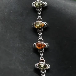 Bernstein Armschmuck Damen Armband 925 Silber diverse Farbtöne