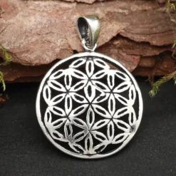 Blume des Lebens Schmuck Anhänger für Kette 925 Silber