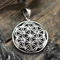 Blume des Lebens Schmuck Anhänger für Kette 925 Silber