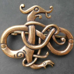Bronze Brosche Celtic Beast Mittelalter Schmuck
