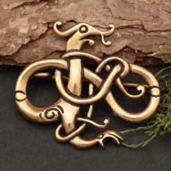 Bronze Brosche Celtic Beast Mittelalter Schmuck