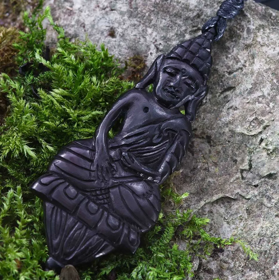 Buddha Hornschmuck Anhänger Kette