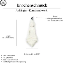 Buddha Schmuck aus Knochen Kette