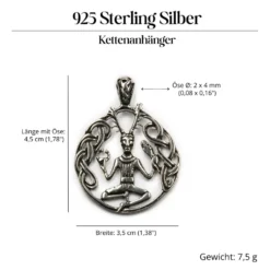Cernunnos Schmuck Anhänger 925 Sterlingsilber keltischer Waldgott