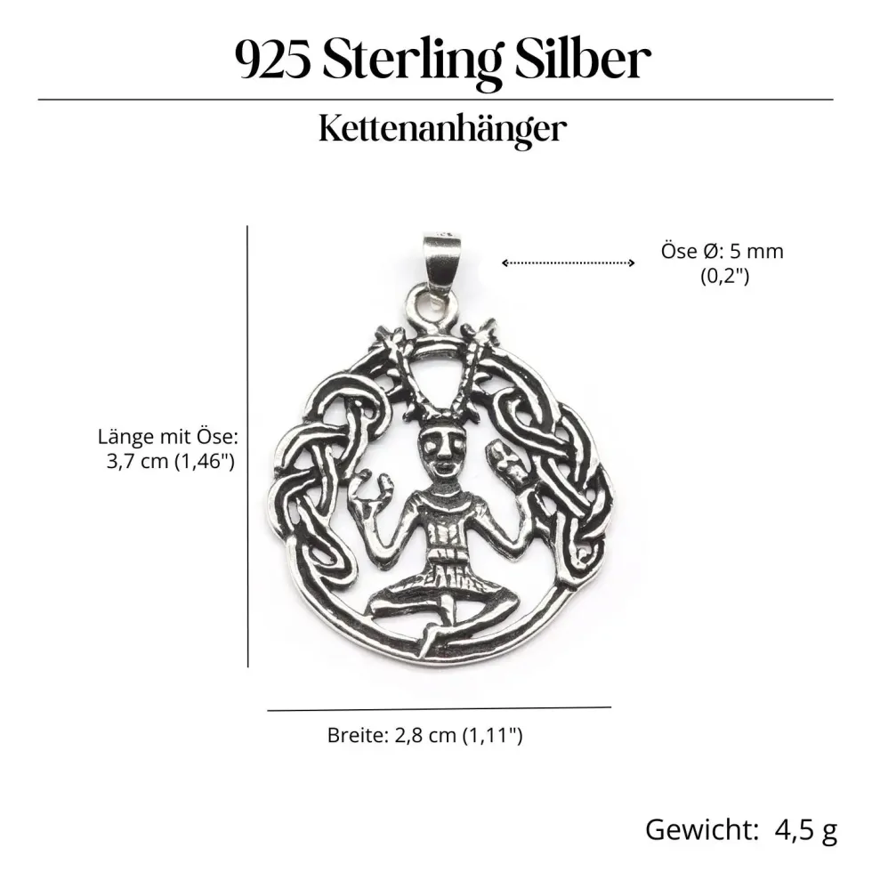 Cernunnos Schmuck keltischer Gott der Wälder 925 Silber