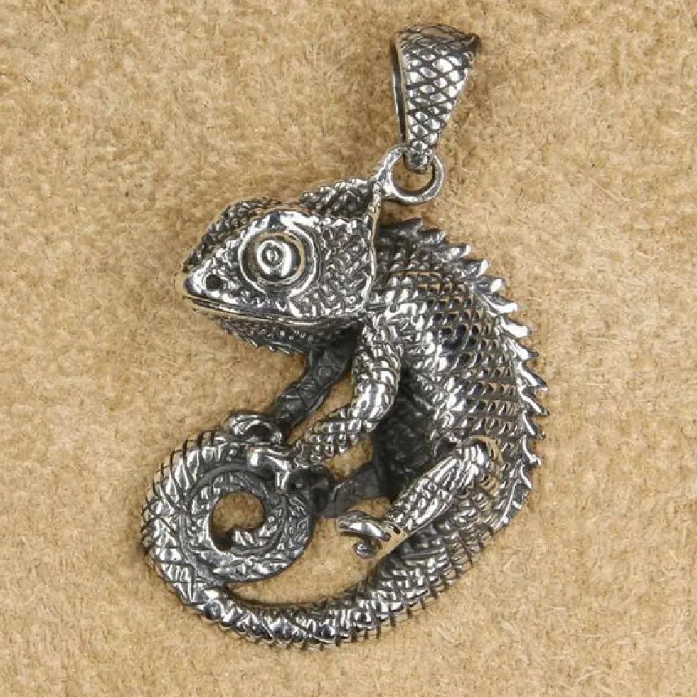 Chamäleon Schmuck Anhänger 925 Silber