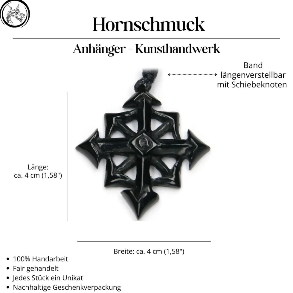 Chaosstern Hornschmuck Anhänger Schmuck Kette