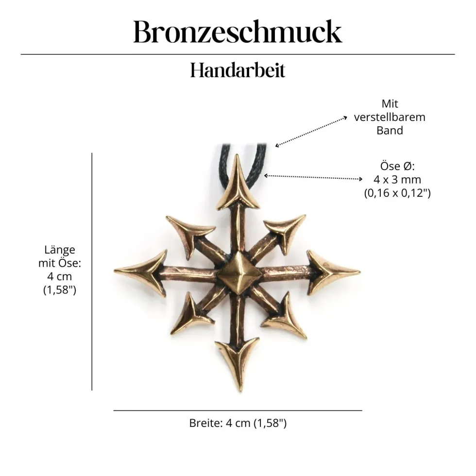 Chaosstern Schmuck Bronze Anhänger
