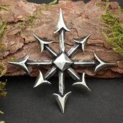 Chaosstern Schmuck Gothic 925 Sterling Silber Anhänger