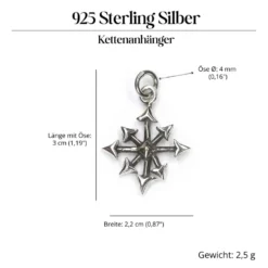 Chaosstern Schmuck Kettenanhänger Silberschmuck 925 Silber