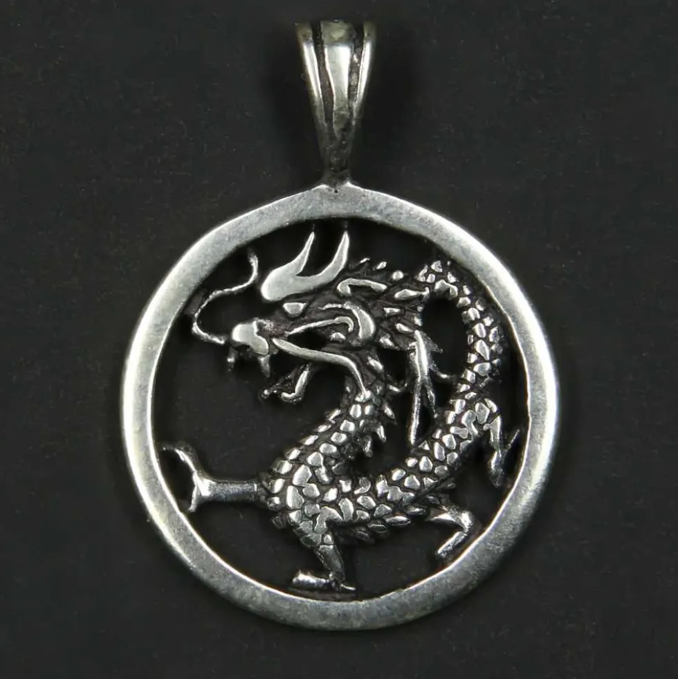 chinesischer Drache Schmuck 925 Silberschmuck Anhänger