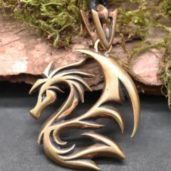 cooler Drache Schmuck Bronze Kette