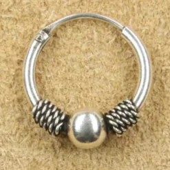 Creole aus Silber Kugel 16mm 2mm 925 Silber