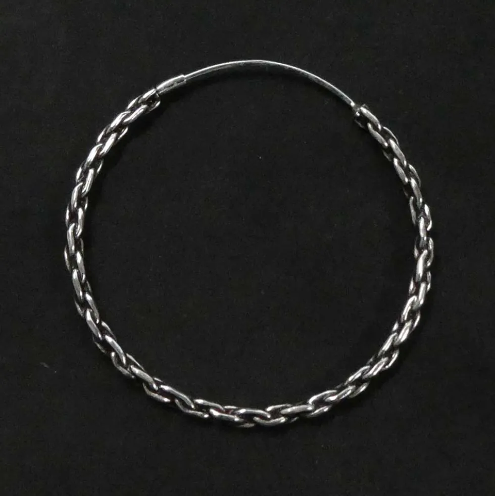 Creole doppelt gedreht Ø 45mm 2mm Stärke 925 Silber Ohrring