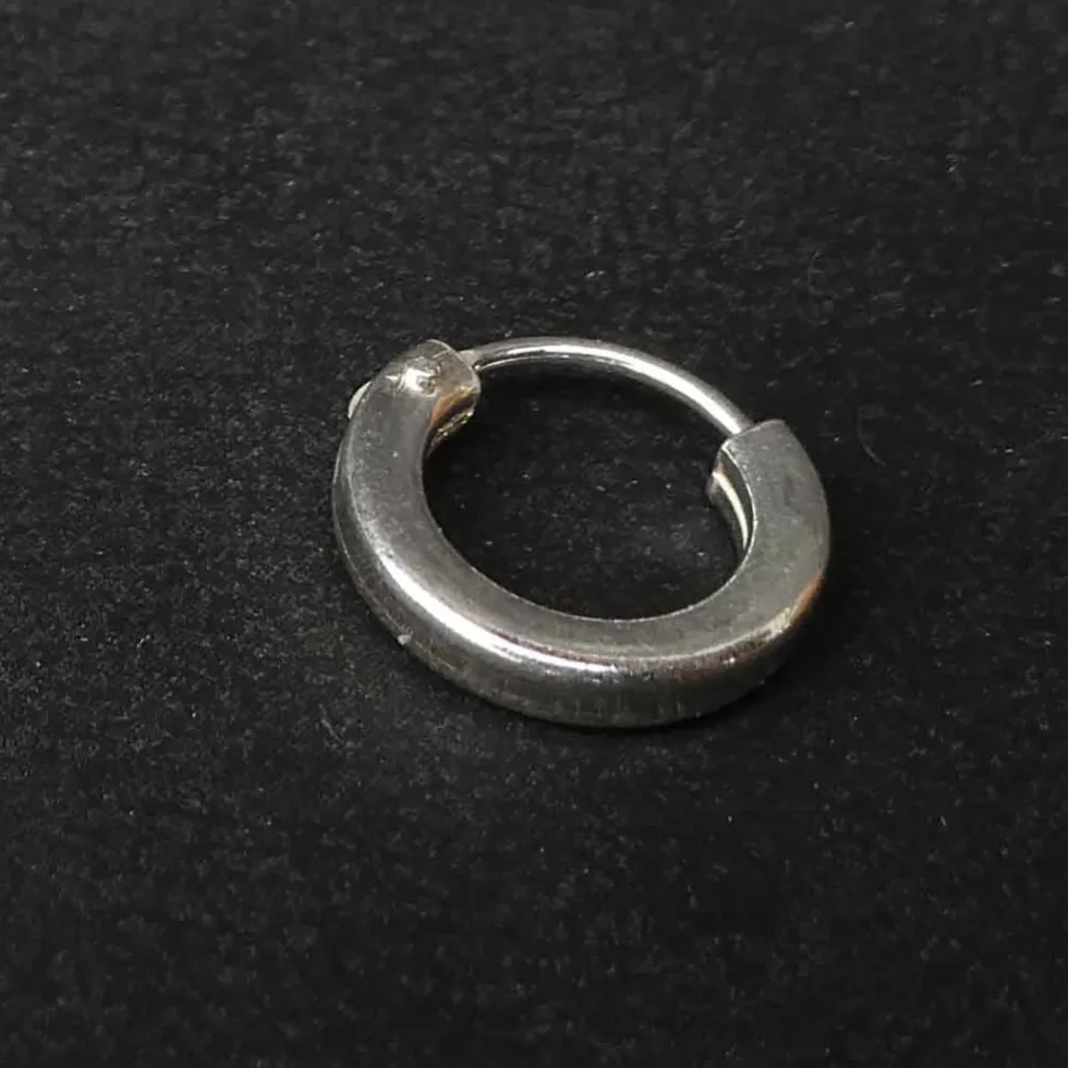 Creole eckiges Profil 12 mm 2mm 925 Silber