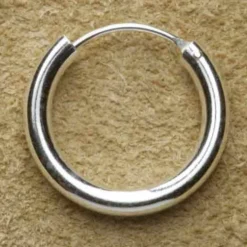 Creole glatt 20 mm 2mm 925 Sterlingsilber