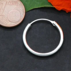 Creole glatt 20 mm 2mm 925 Sterlingsilber