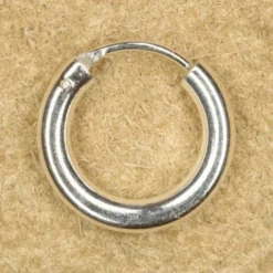 Creole glatt 14 mm / 2mm Sterlingsilber