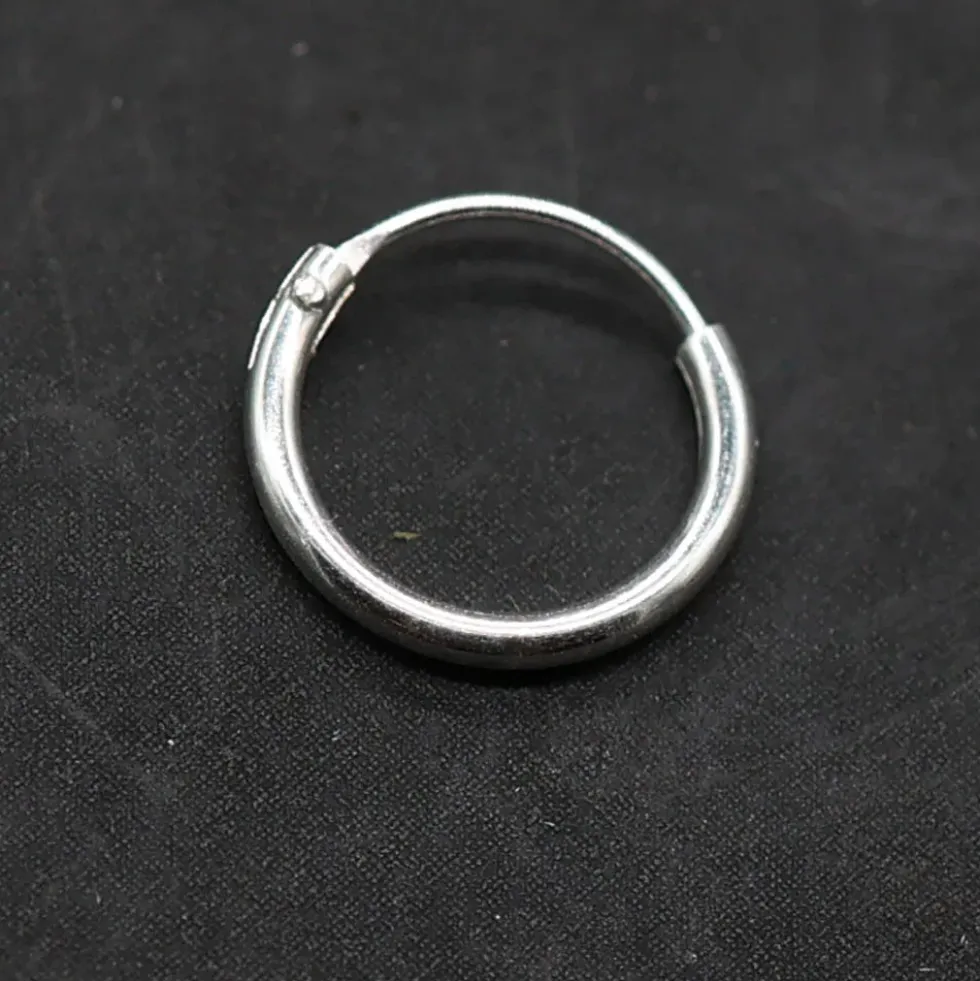 Creole glatt 925 Silber 10mm 1,2mm