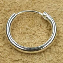 Creole glatt 925 Silber 10mm 1,2mm