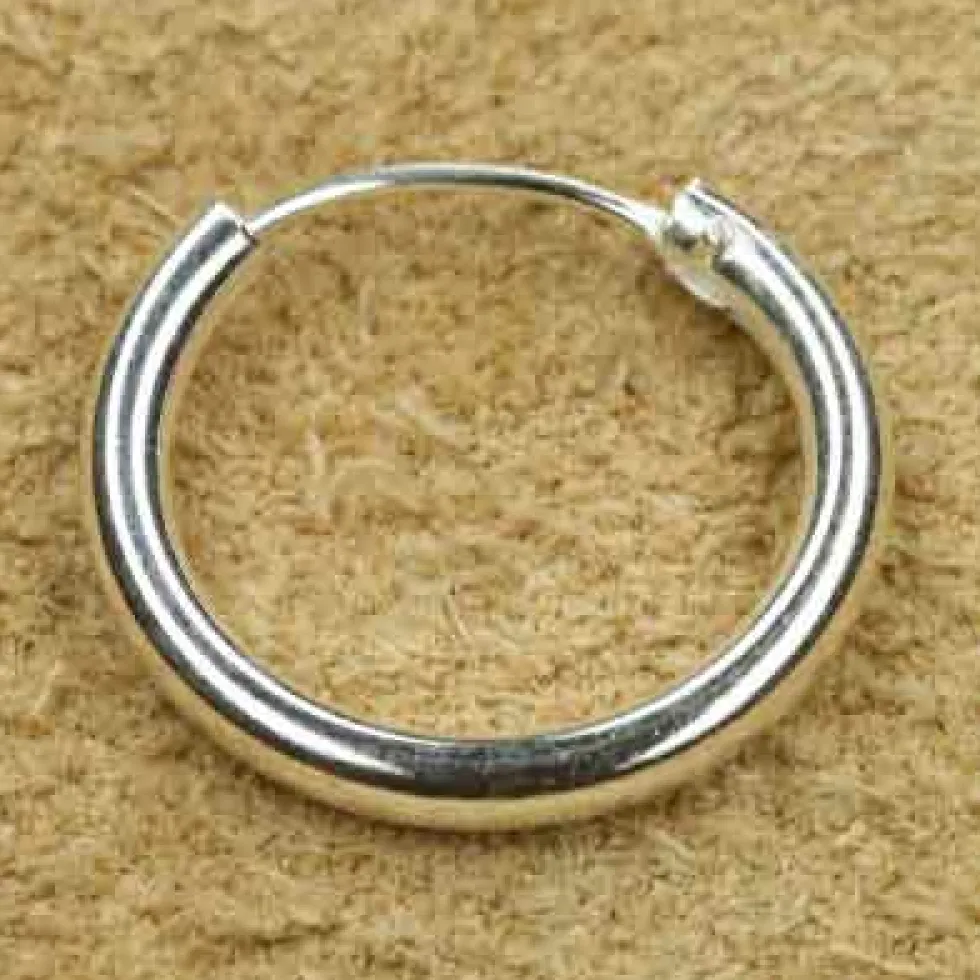 Creole glatt 925 Silber 10mm 1,2mm