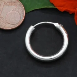 Creole glatt 925 Silber 20mm 3mm