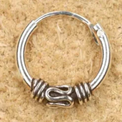 Creole 10mm 1,3mm Schlangen Verzierung 925 Silber