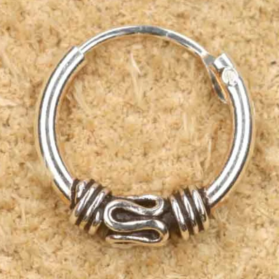 Creole 10mm 1,3mm Schlangen Verzierung 925 Silber