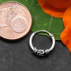 Creole 10mm 1,3mm Schlangen Verzierung 925 Silber