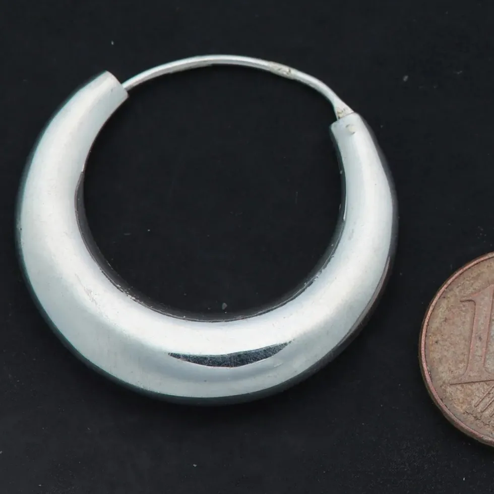 Creolen Sterlingsilber konisch 30mm 7mm