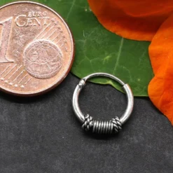 Creole 925 Silber Schmuck verziert 10mm 1,2mm