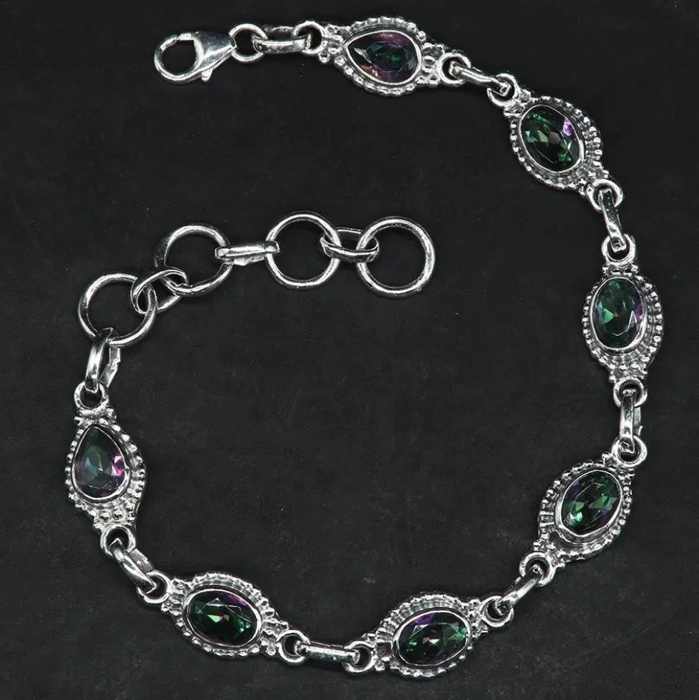 Damen Magic Quarz Armband Edelstein Damen Armschmuck 925 Silber