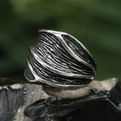 Damen Ring edel ausgefallen Blatt Design Silber 925 Silber