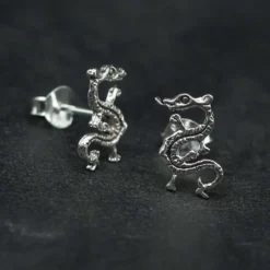 Drache keltischer Ohrstecker 925 Silber Ohrschmuck
